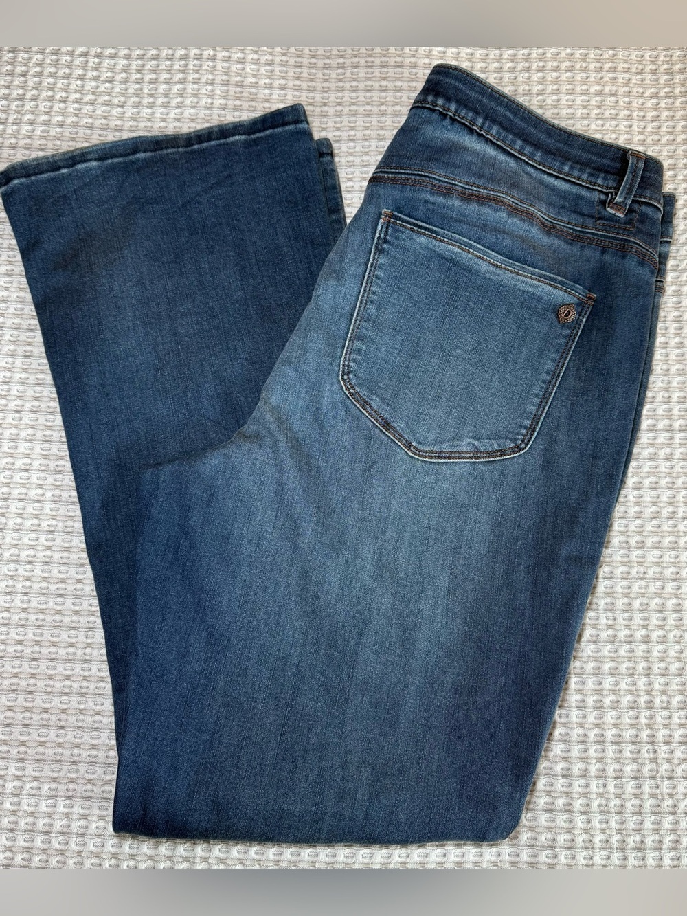 Democracy Ab solution Itty Bitty Bootcut Jeans 14P Petite Dark Indigo Stretch - Picture 12 of 12